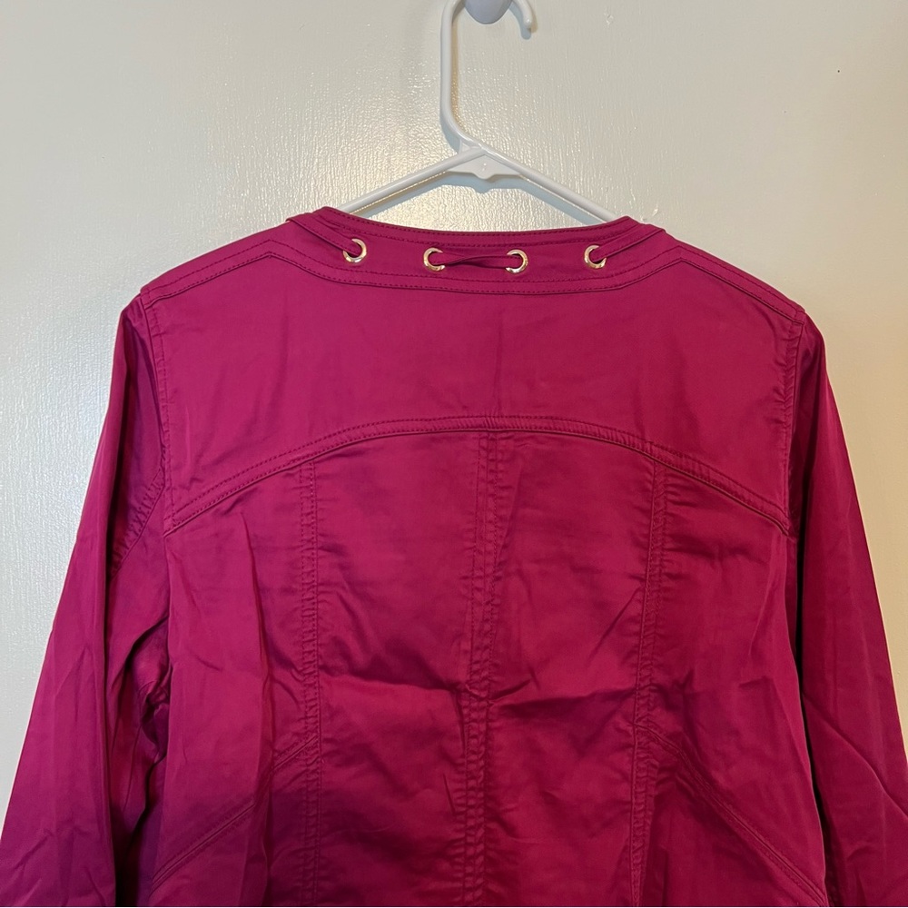 Chicos Raspberry Spring Jacket Size 1 B1-545 - image 7